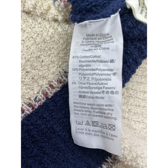 Madewell Striped Lakeville Pullover Sweater in Navy/ Cream Size XS - Picture 8 of 8